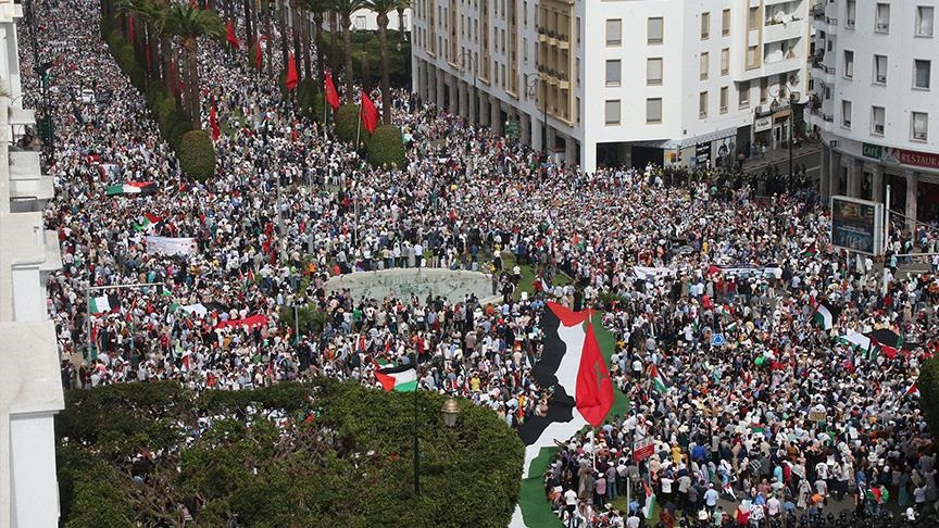 المغاربة يتضامنون مع غزة في جمعة الغضب التاسعة