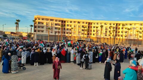 مظاهرة نسائية بوجدة دعما لغزة