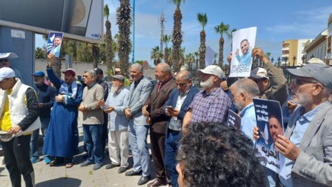 احتجاجات أمام محكمة الجديدة للمطالبة بإطلاق سراح مناهض للتطبيع
