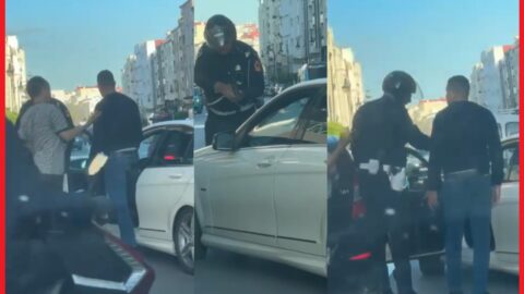 شرطي يوجه سلاحه نحو سائق في طنجة والسلطات تفتح تحقيقا وتستمع إليه