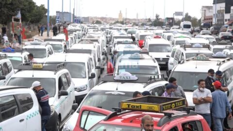 مهنيو سيارات الأجرة والنقل يحتجون رفضا للوضع المقلق وتنديدا بتدني القدرة الشرائية