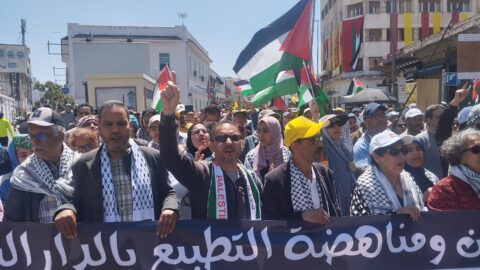 طالبت بإسقاط التطبيع.. التضامن مع فلسطين حاضر في مسيرات “فاتح ماي”