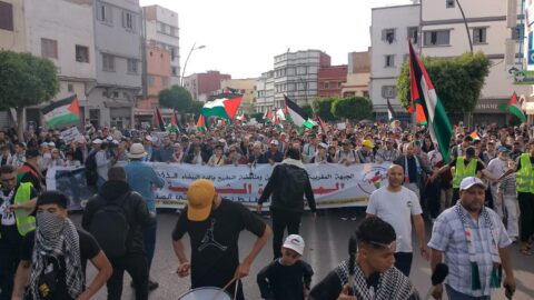 “لا نكبة بعد الطوفان”.. مسيرة حاشدة بالبيضاء تنتفض ضد الإبادة والتجويع في غزة