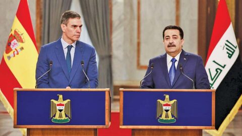 بيدرو سانشيز يدعو من بغداد إلى الضغط على إسرائيل لوقف عدوانها على غزة