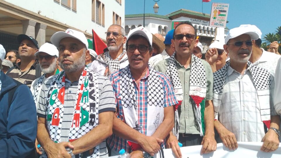 العسري: نتظاهر بالرباط استجابة للضمير الإنساني ارفعوا الحصار عن غزة