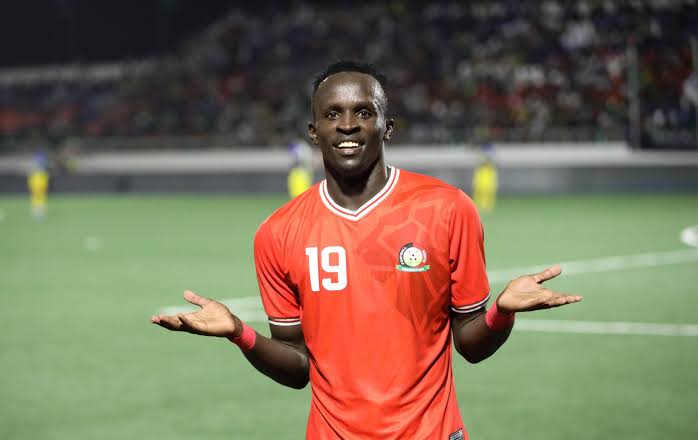 ريان أوغام يسجل هدف التقدم لمنتخب كينيا أمام المغرب