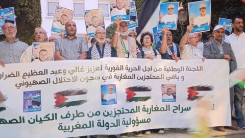 مغاربة أمام البرلمان تضامنًا مع المحتجزين لدى إسرائيل.. الرياضي: الدولة لم تبذل ما يلزم