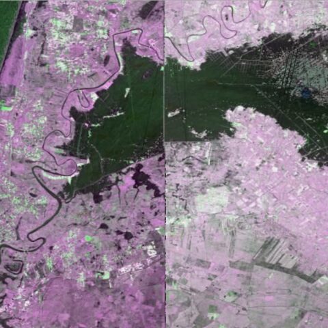 سهل الغرب تحت الماء.. صور الأقمار الصناعية تكشف توسع الفيضانات بالمنطقة