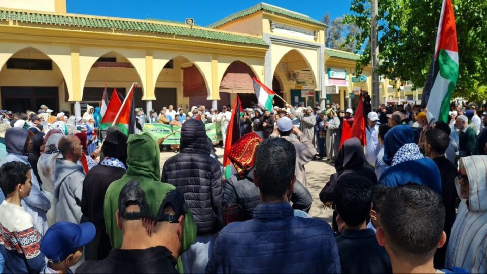 مظاهرات شعبية في أكثر من 55 مدينة مغربية تنديداً بقانون “إعدام الأسرى الفلسطينيين”