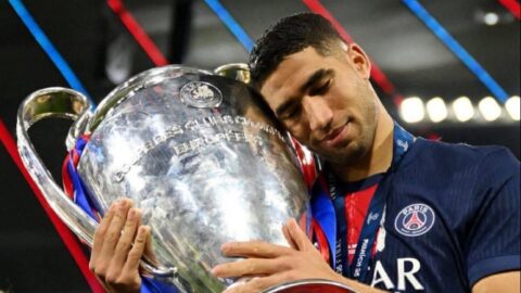 تتويج حكيمي بكأس دوري أبطال أوربا رفقة باريس سانجيرمان